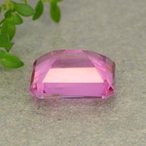 Topacio místico rosa oscuro natural de 3,74 ct, corte esmeralda, VVS