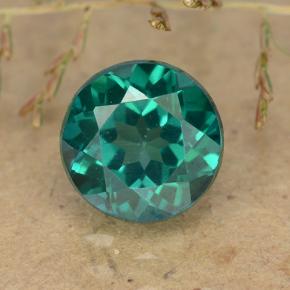Topacio místico Verde-azul natural de 1.65 ct, Corte Redondo, VVS-VS