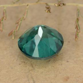 Topacio místico Verde-azul natural de 1.65 ct, Corte Redondo, VVS-VS