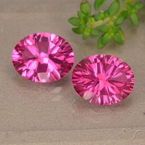 Gemas de topacio místico rosa natural de 5,93 ct, corte óvalo, VVS-VS
