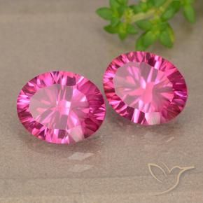 Gemas de topacio místico rosa natural de 5,93 ct, corte óvalo, VVS-VS