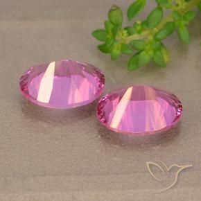 Gemas de topacio místico rosa natural de 5,93 ct, corte óvalo, VVS-VS