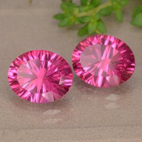 Gemas de Topacio místico Rosa oscuro natural de 6.23 ct, Corte Óvalo, VS