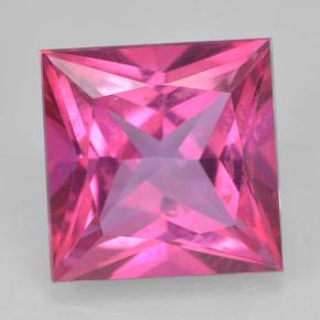Topacio místico Rosado oscuro medio natural de 5.93 ct, Cuadrado, VVS-VS