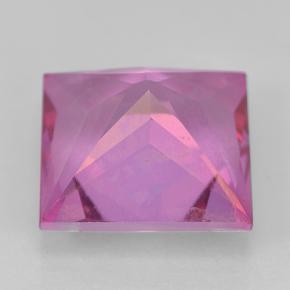 Topacio místico Rosado oscuro medio natural de 5.93 ct, Cuadrado, VVS-VS