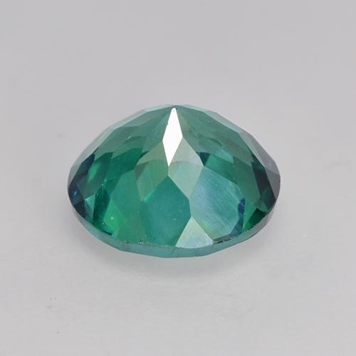 Topacio místico verde cerceta natural de 3,06 ct, corte redondo, VS