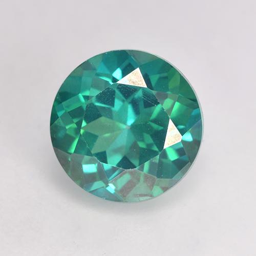Topacio místico Verde azulado natural de 2.58 ct, Corte Redondo, VS