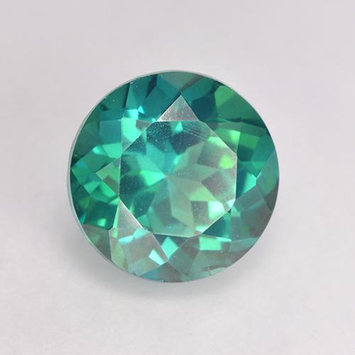 Topacio místico Verde azulado natural de 2.58 ct, Corte Redondo, VS
