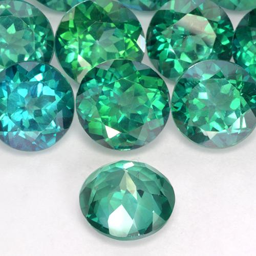 Gemas de Topacio místico Verde cerceta natural de 6.57 ct, Corte Redondo, VS-SI