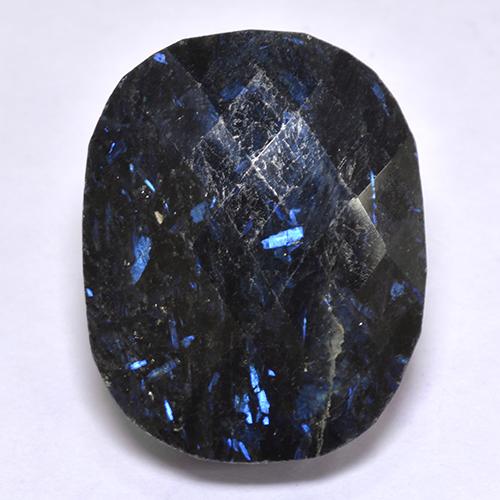 Nuummite Negro natural de 28.97 ct, Corte Cojín, Opaco