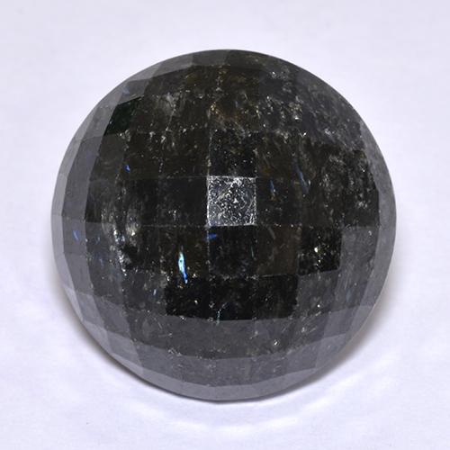 Nuummite Negro natural de 18.97 ct, Corte Redondo, Opaco
