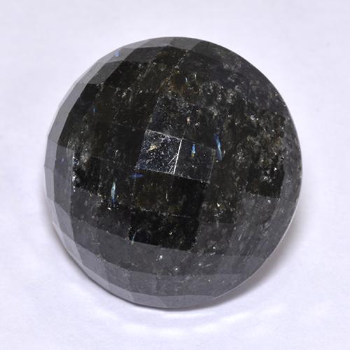 Nuummite Negro natural de 18.97 ct, Corte Redondo, Opaco