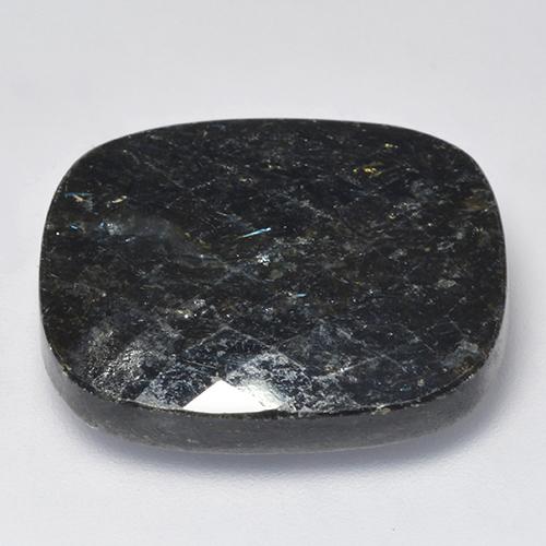 Nuummite Negro natural de 27.16 ct, Corte Cojín, Opaco