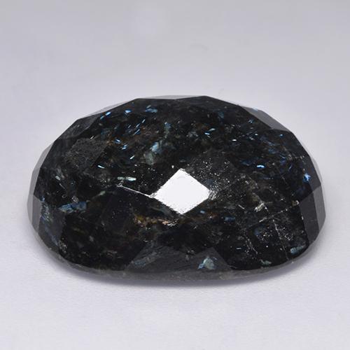 Nuummita negro natural de 45,83 ct, corte cojín, opaco