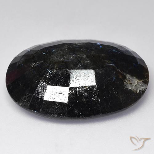 Nuummite Negro natural de 38.94 ct, Ovalada, Opaco