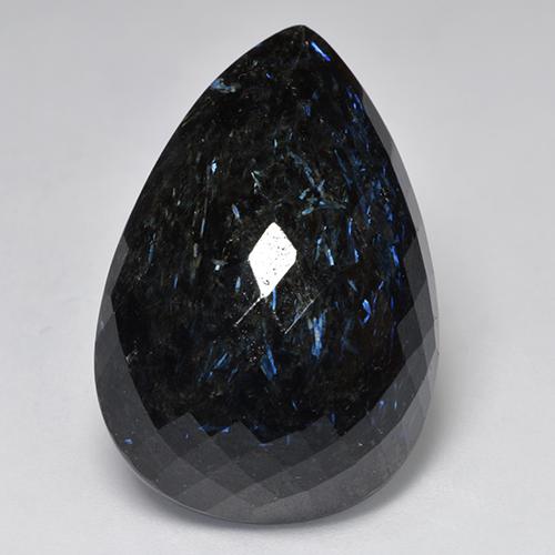 Nuummite Negro natural de 43.23 ct, En forma de pera, Opaco