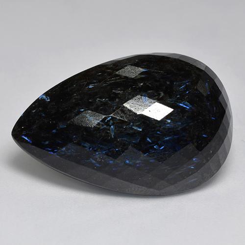 Nuummite Negro natural de 43.23 ct, En forma de pera, Opaco