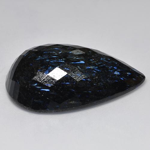 Nuummite Negro natural de 43.23 ct, En forma de pera, Opaco