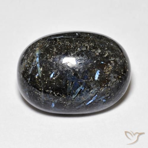 Nuummite Negro natural de 20.81 ct, Ovalada, Opaco