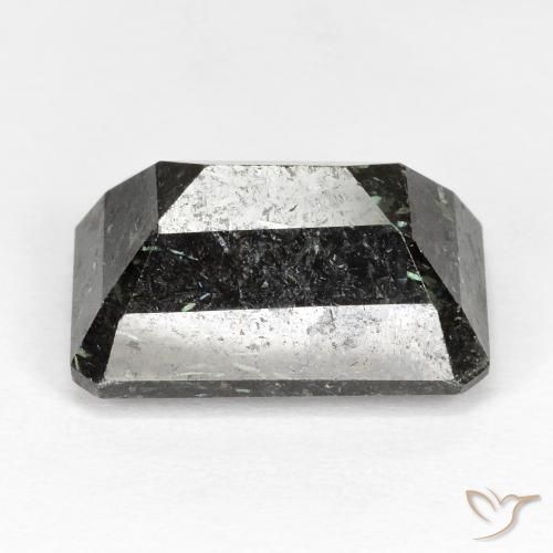 Nuummite Negro natural de 16.29 ct, Corte Octágono / Esmeralda, Opaco