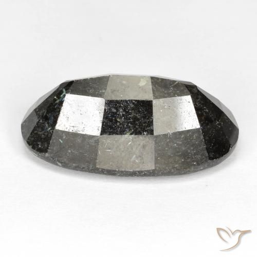 Nuummite Negro natural de 19.24 ct, Ovalada, Opaco