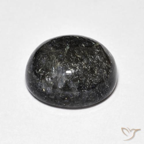 Nuummite Negro natural de 8.16 ct, Ovalada, Opaco