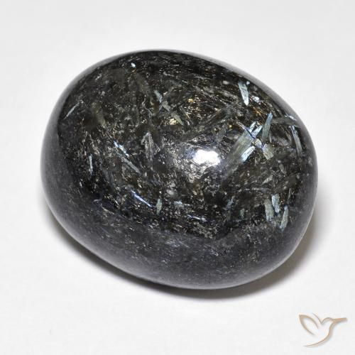 Nuummite Negro natural de 29.00 ct, Ovalada, Opaco