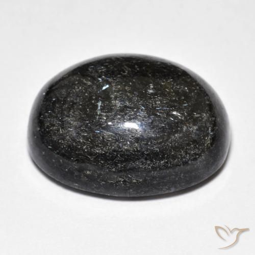 Nuummite Negro natural de 29.00 ct, Ovalada, Opaco