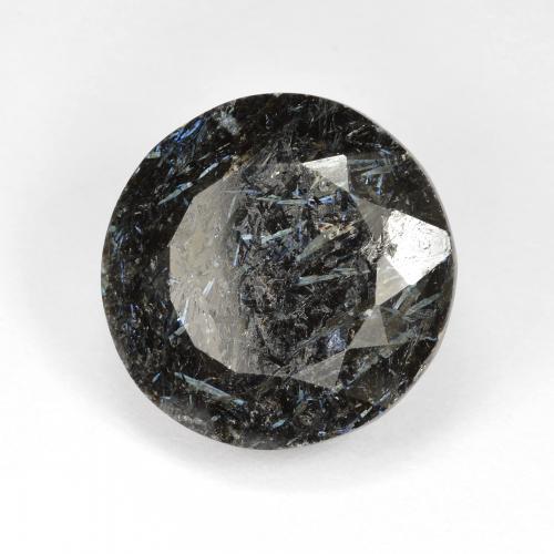 Nuummita multicolor natural de 19,72 ct, corte redondo, opaco