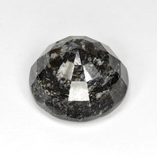 Nuummita multicolor natural de 19,72 ct, corte redondo, opaco