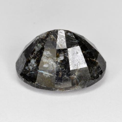 Nuummite Negro con destello azul natural de 15.74 ct, Corte Óvalo, Opaco