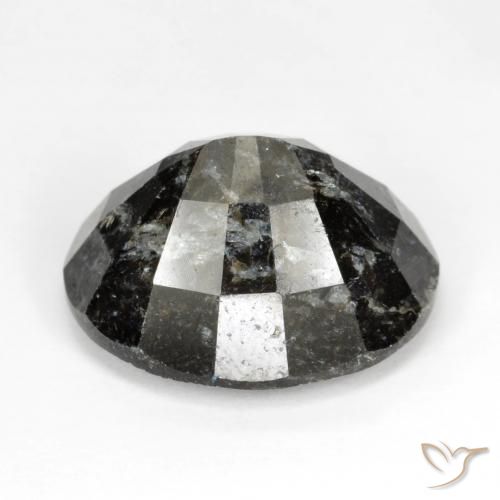 Nuummite Negro con destello azul natural de 16.58 ct, Ovalada, Opaco