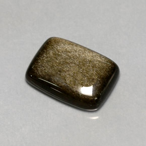 Obsidiana amarillo natural de 6,45 ct, corte cojín, opaco