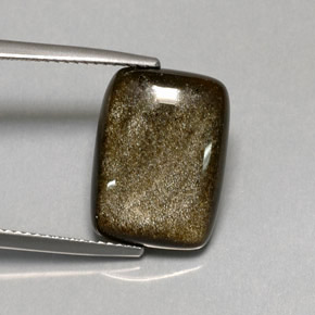 Obsidiana amarillo natural de 6,45 ct, corte cojín, opaco