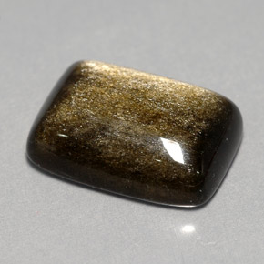 Obsidiana amarillo natural de 7,76 ct, corte cojín, opaco