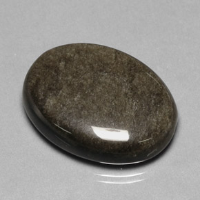Obsidiana amarillo natural de 27,12 ct, corte óvalo, opaco