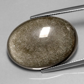 Obsidiana amarillo natural de 25,94 ct, corte óvalo, opaco
