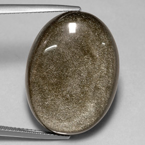 Obsidiana amarillo natural de 25,94 ct, corte óvalo, opaco