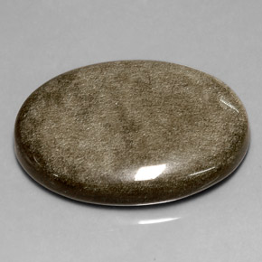 Obsidiana amarillo natural de 24,59 ct, corte óvalo, opaco