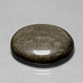 Obsidiana amarillo natural de 25,01 ct, corte óvalo, opaco