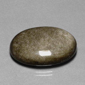 Obsidiana amarillo natural de 24,01 ct, corte óvalo, opaco