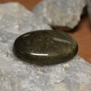 Obsidiana negro natural de 26,69 ct, corte óvalo, opaco