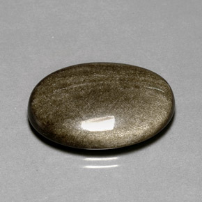 Obsidiana amarillo natural de 16,44 ct, corte óvalo, opaco