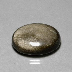 Obsidiana amarillo natural de 20,50 ct, corte óvalo, opaco