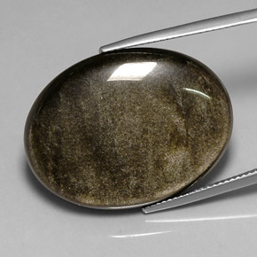 Obsidiana negro natural de 26,13 ct, corte óvalo, opaco