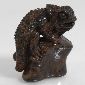 Obsidiana Caoba natural de 168.60 ct, Forma elegante, Opaco