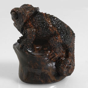 Obsidiana Caoba natural de 168.60 ct, Forma elegante, Opaco