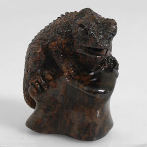 Obsidiana Caoba natural de 168.60 ct, Forma elegante, Opaco