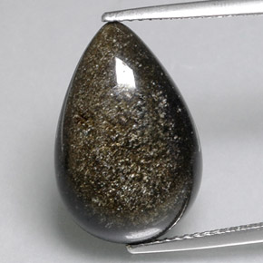 Obsidiana amarillo natural de 8,26 ct, en forma de pera, opaco