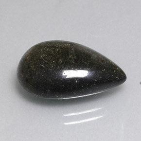 Obsidiana amarillo natural de 8,26 ct, en forma de pera, opaco